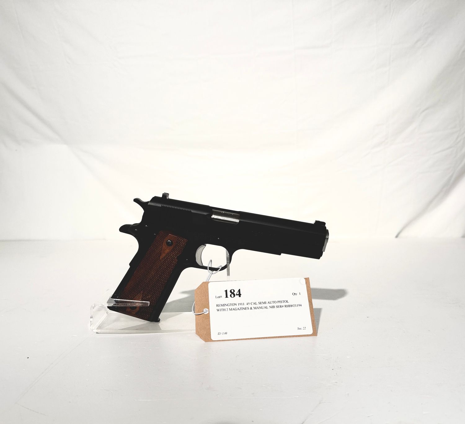 184 REMINGTON 1911 .45 CAL SEMI AUTO PISTOL