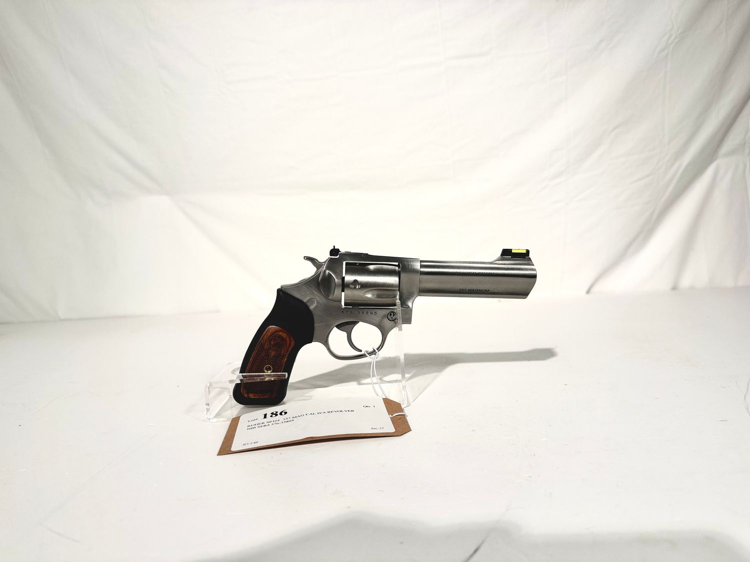 186 RUGER SP101 .357 MAG CAL D/A REVOLVER