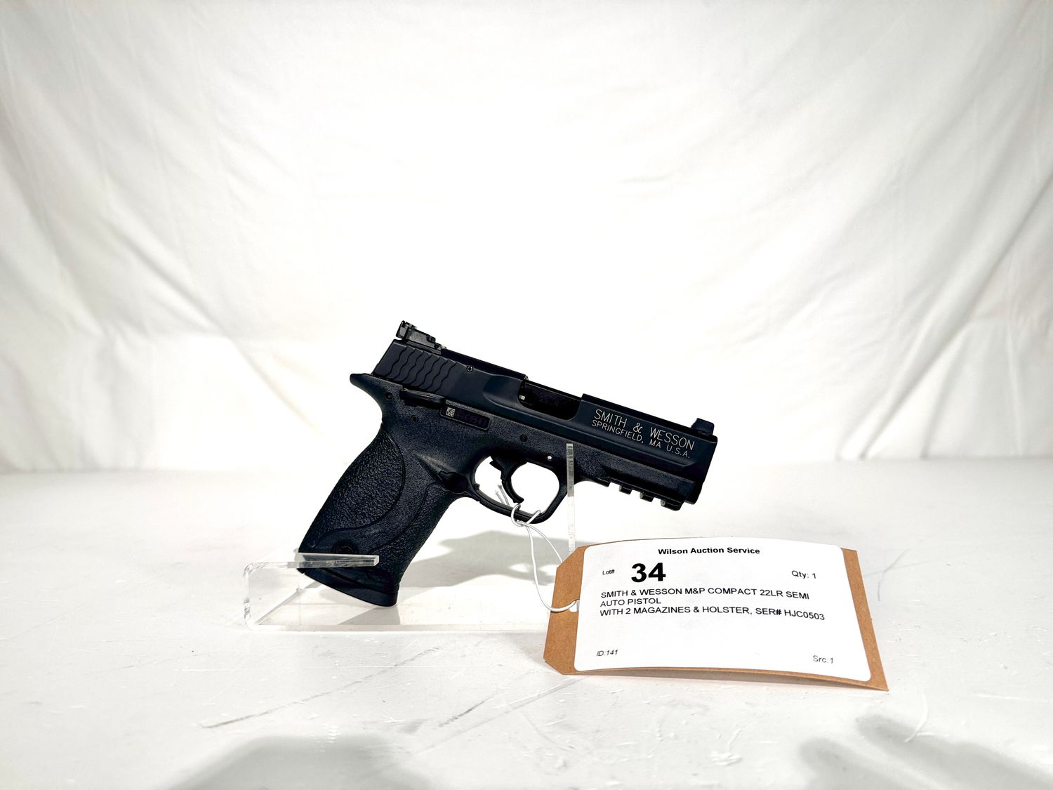 34 SMITH &amp; WESSON M&amp;P COMPACT 22LR SEMI AUTO PISTOL