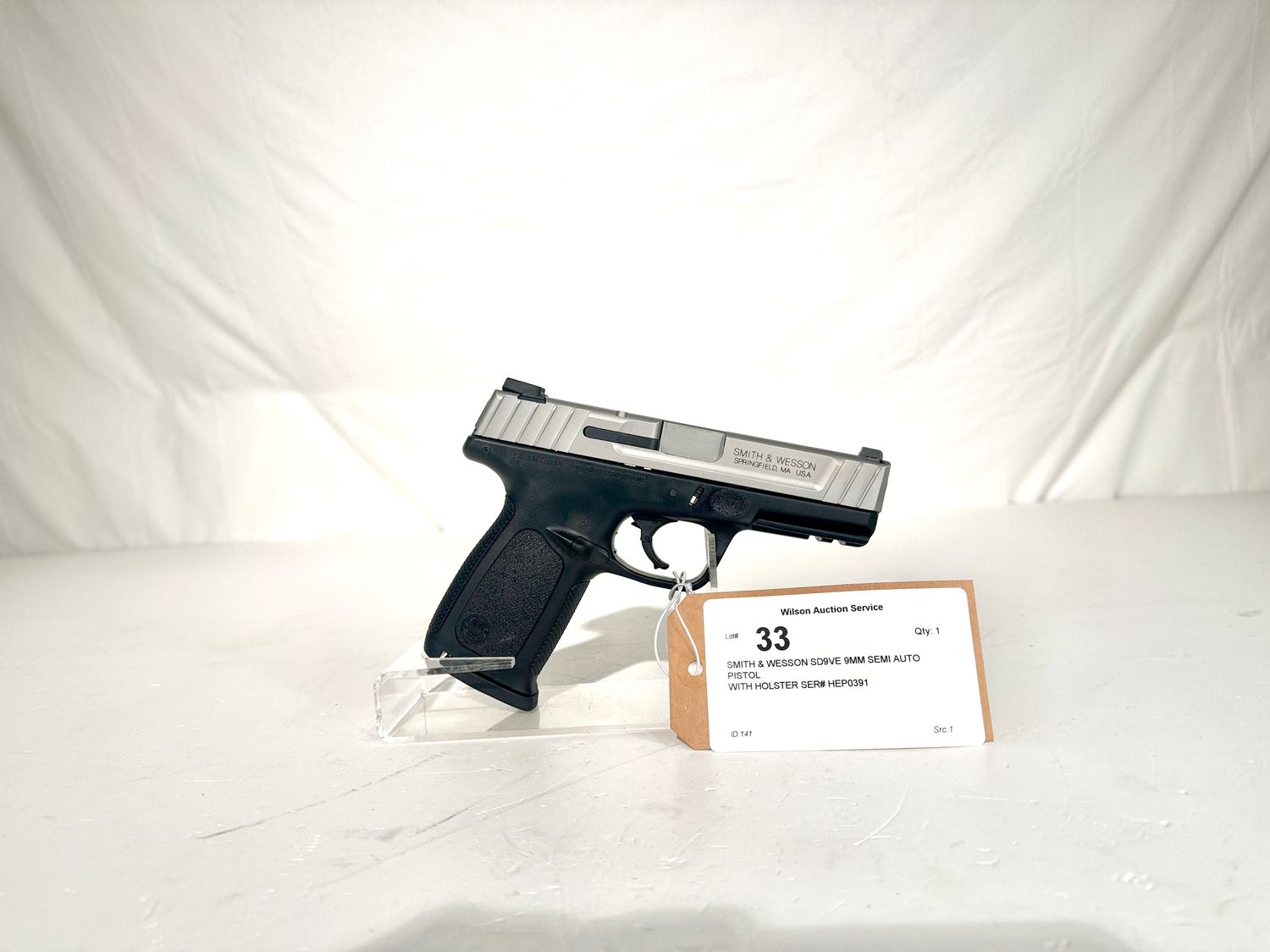 33 SMITH &amp; WESSON SD9VE 9MM SEMI AUTO PISTOL