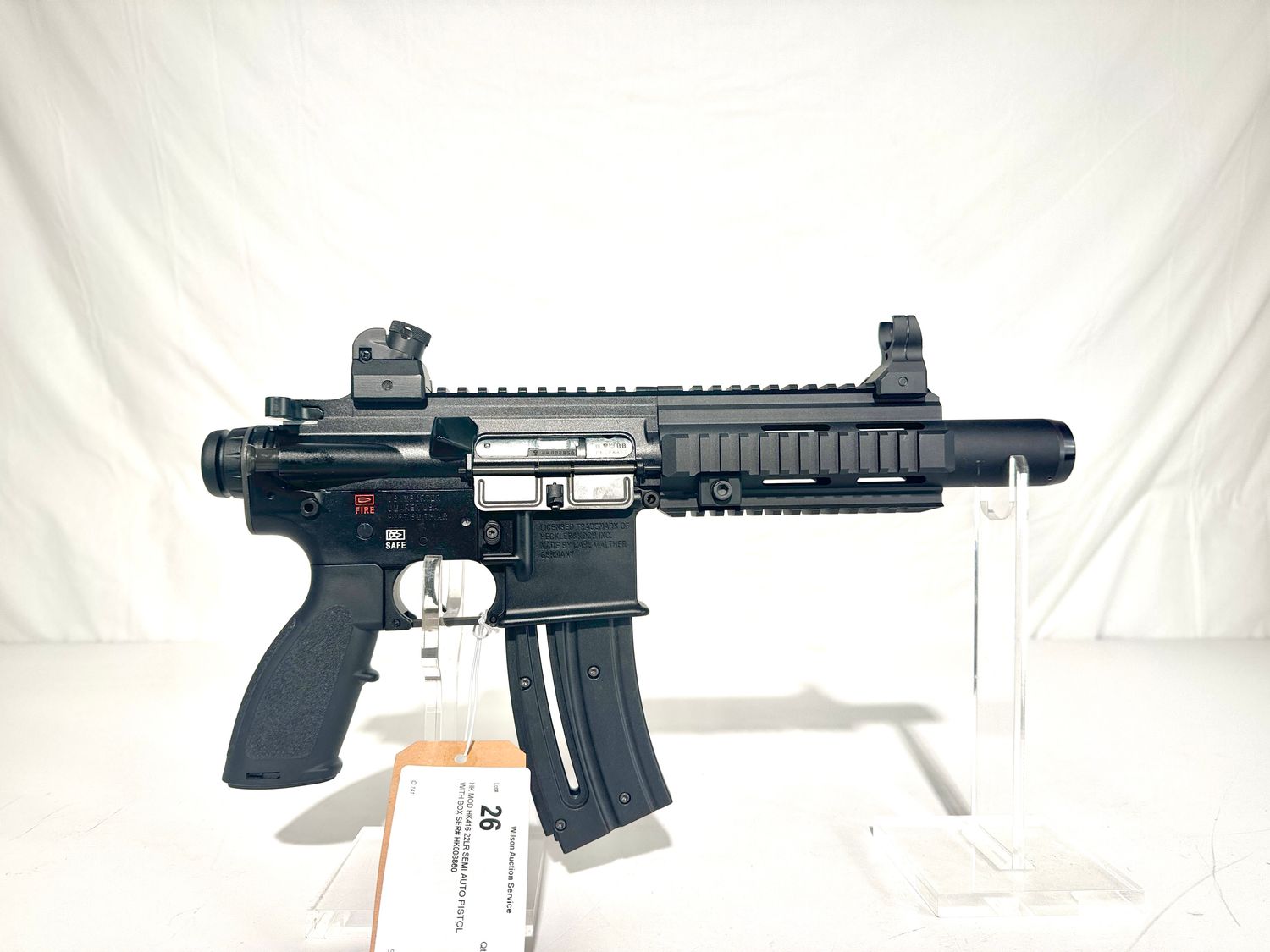 26 HK MOD HK416 22LR SEMI AUTO PISTOL