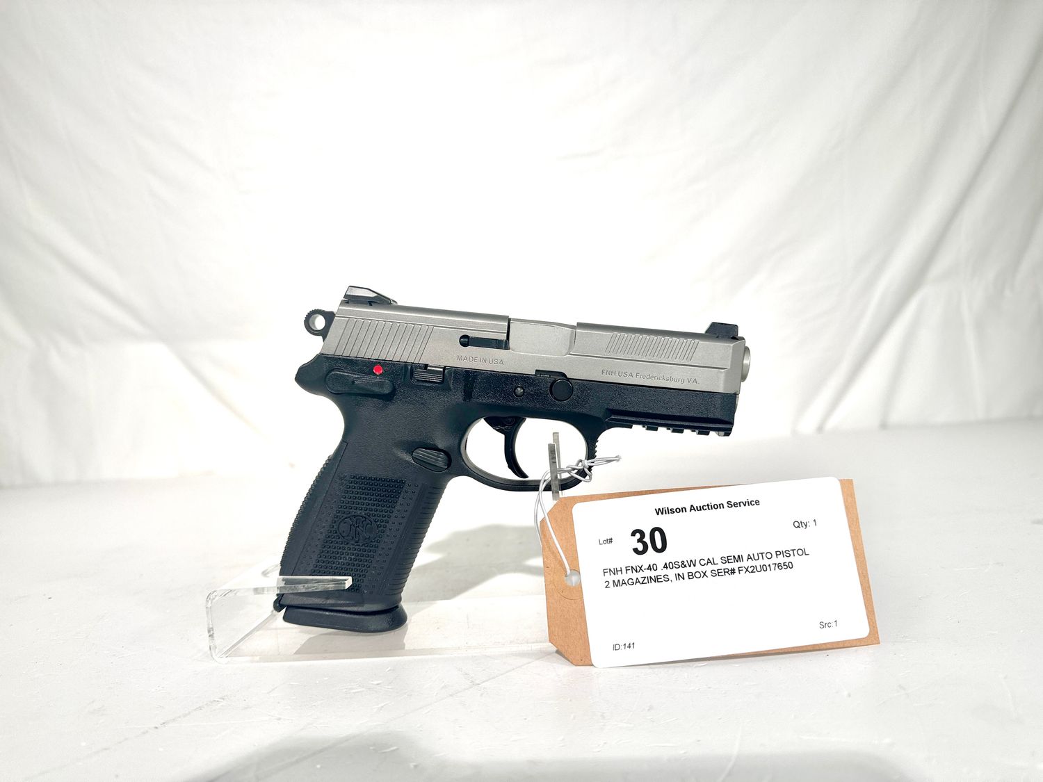 30 FNH FNX-40 .40S&amp;W CAL SEMI AUTO PISTOL