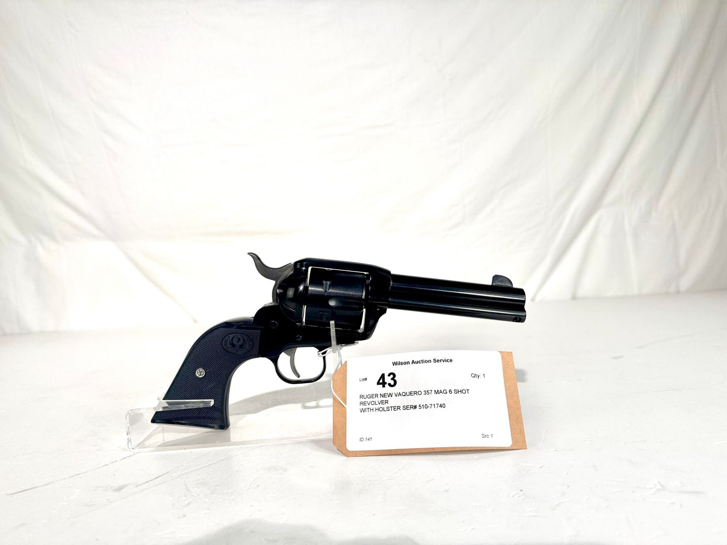 43 RUGER NEW VAQUERO 357 MAG 6 SHOT REVOLVER