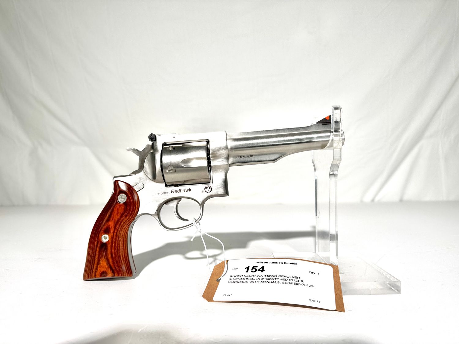 154 RUGER REDHAWK 44MAG REVOLVER