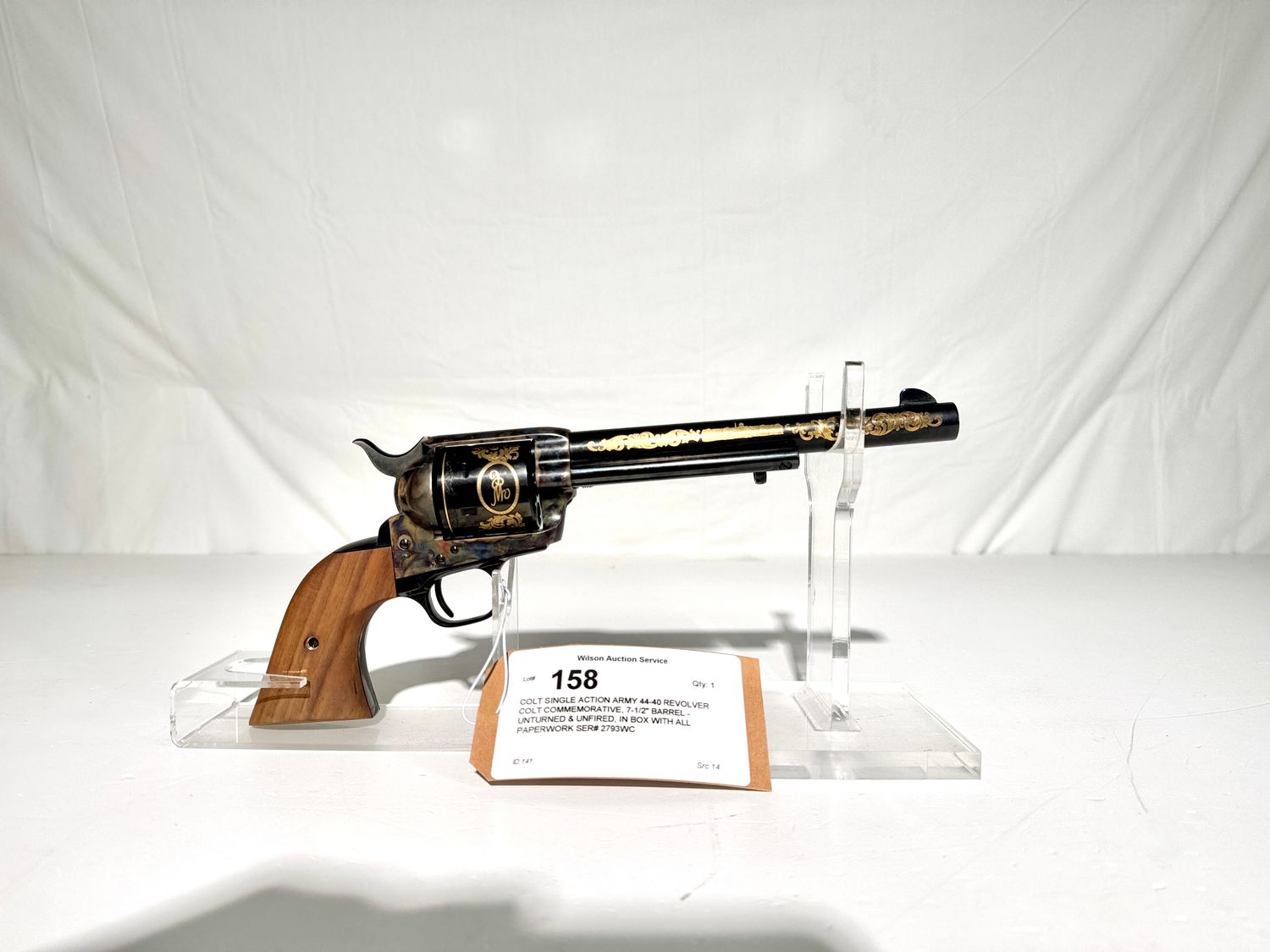 158 COLT SINGLE ACTION ARMY 44-40 REVOLVER