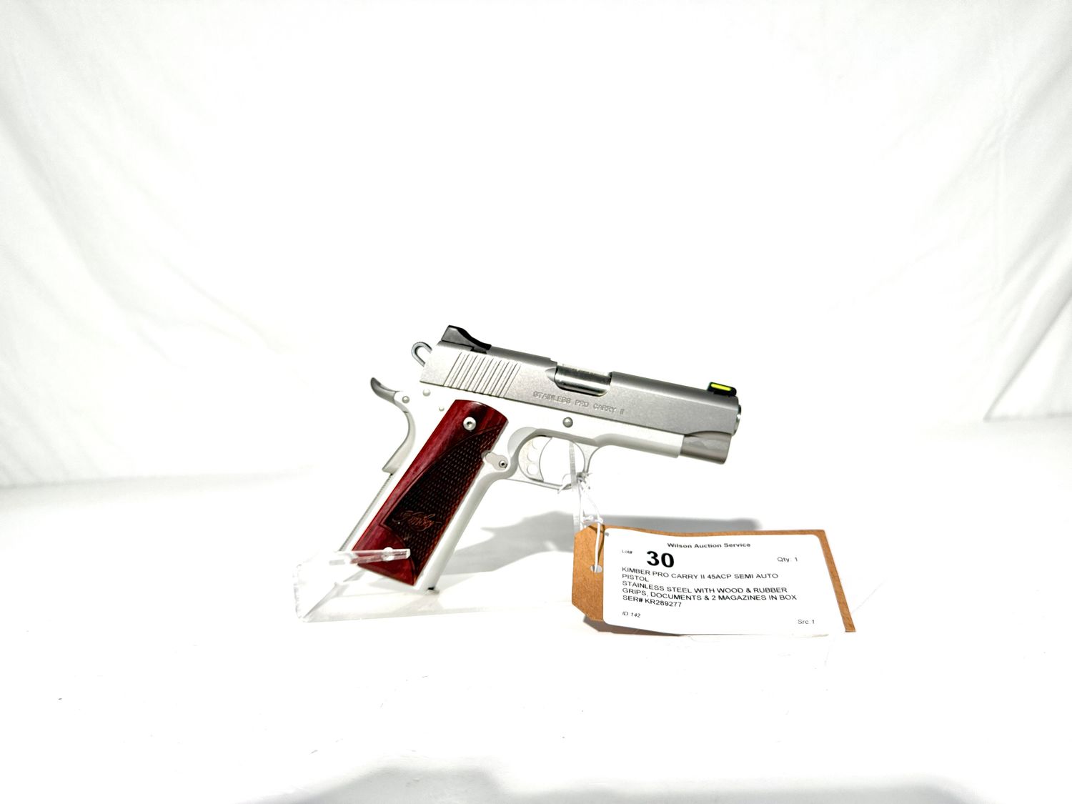 30 KIMBER PRO CARRY II 45ACP SEMI AUTO PISTOL