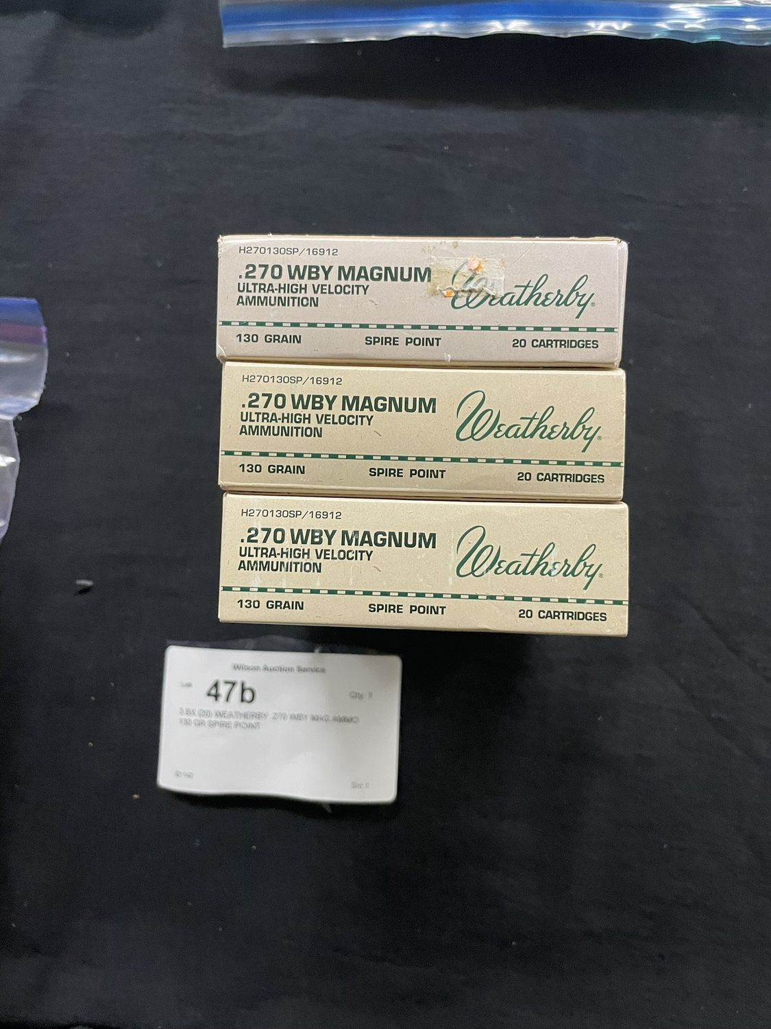 47B 3 BX (20) WEATHERBY .270 WBY MAG AMMO