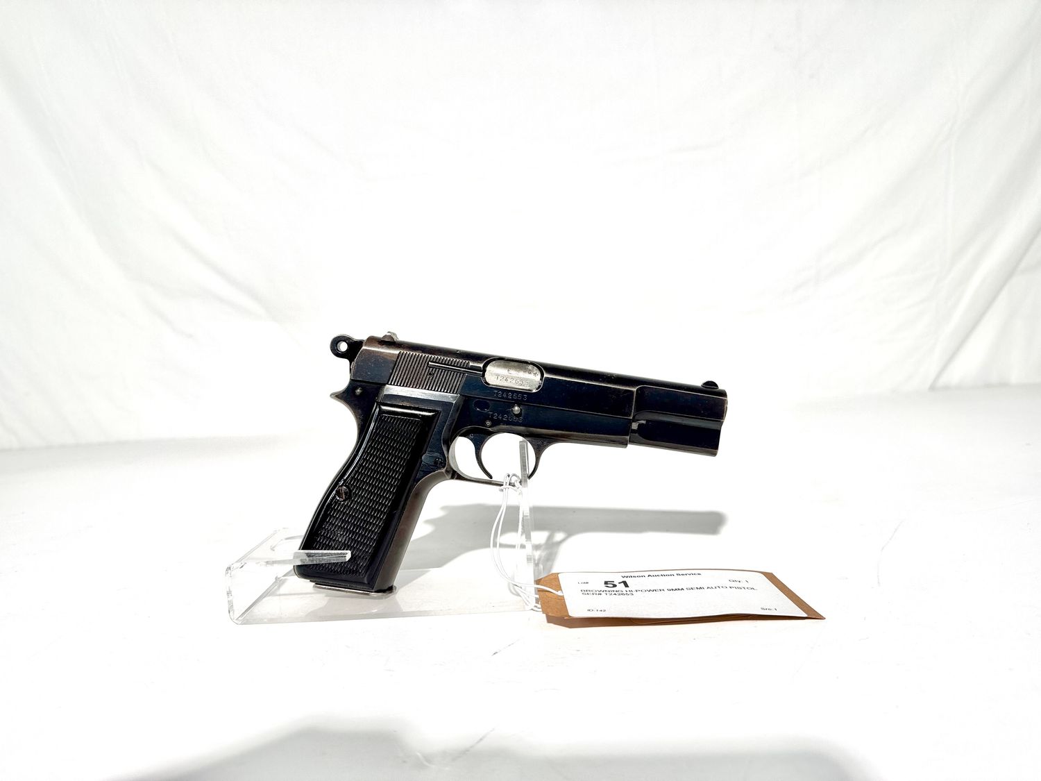 51 BROWNING HI-POWER 9MM SEMI AUTO PISTOL