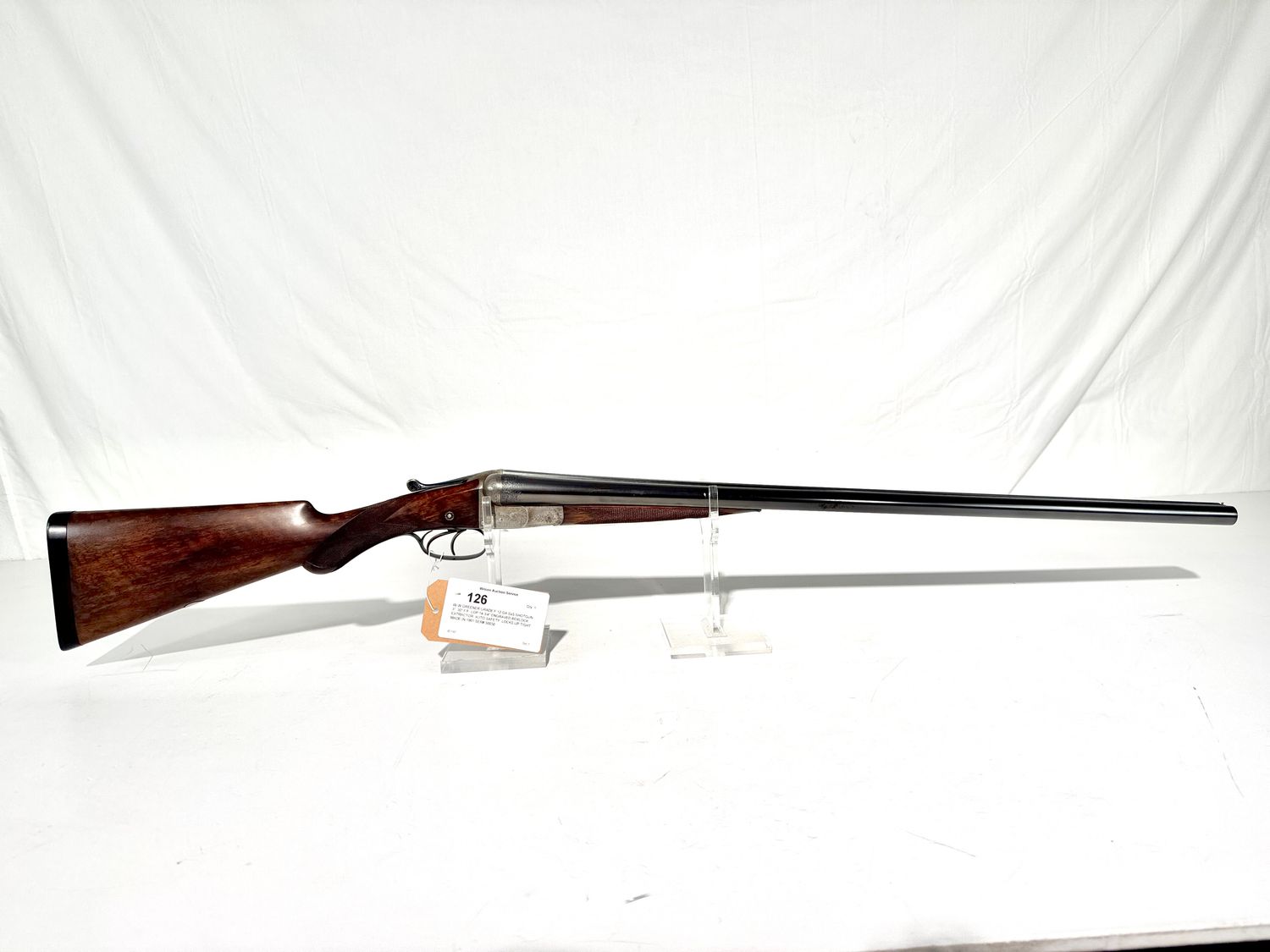 126 W W GREENER GRADE F 12 GA SxS SHOTGUN