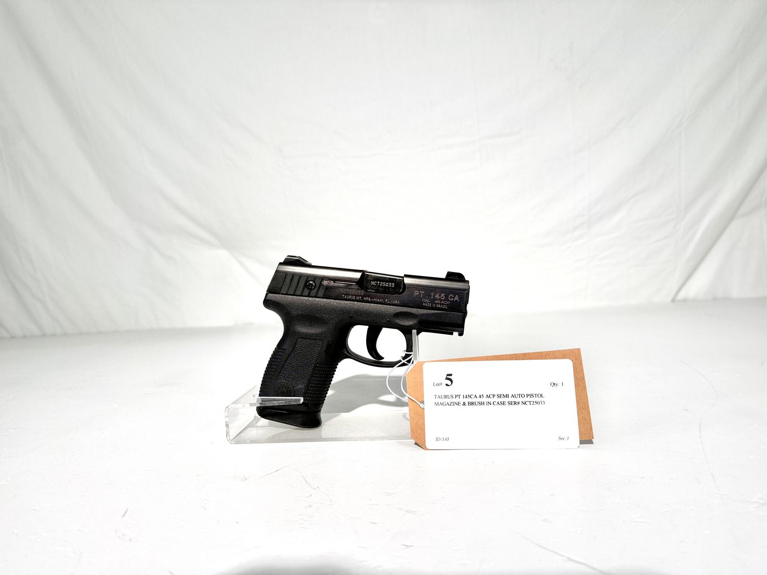 5 TAURUS PT 145CA 45 ACP SEMI AUTO PISTOL