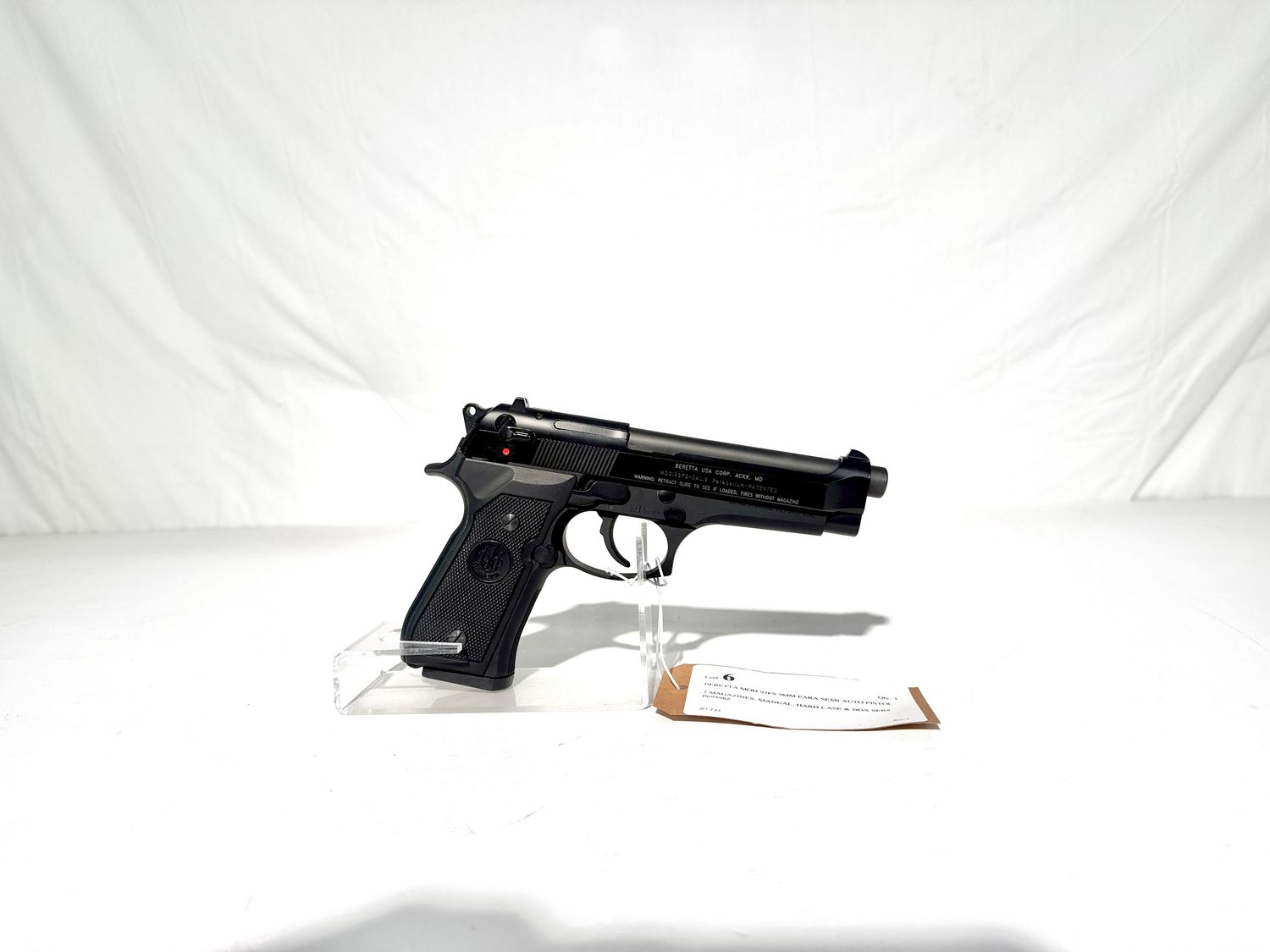 6 BERETTA MOD 92FS 9MM PARA SEMI AUTO PISTOL