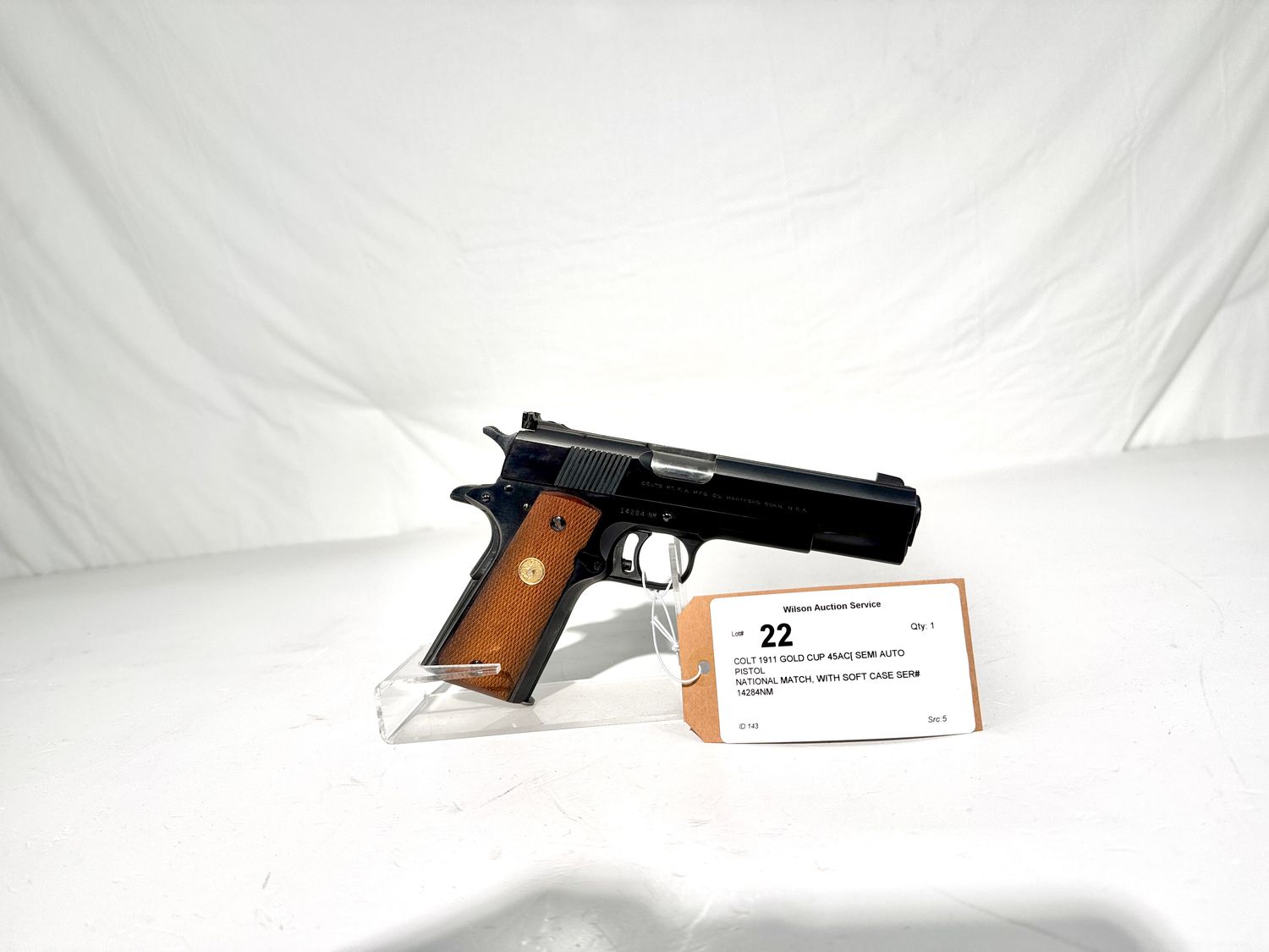 22 COLT 1911 GOLD CUP 45ACP SEMI AUTO PISTOL
