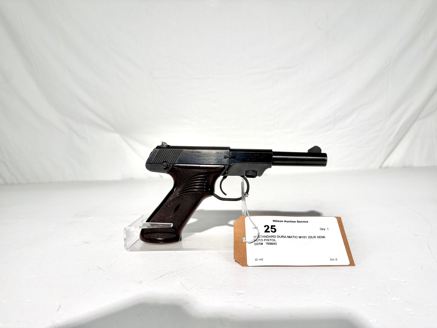 25 HI-STANDARD DURA-MATIC M101 22LR SEMI AUTO PISTOL