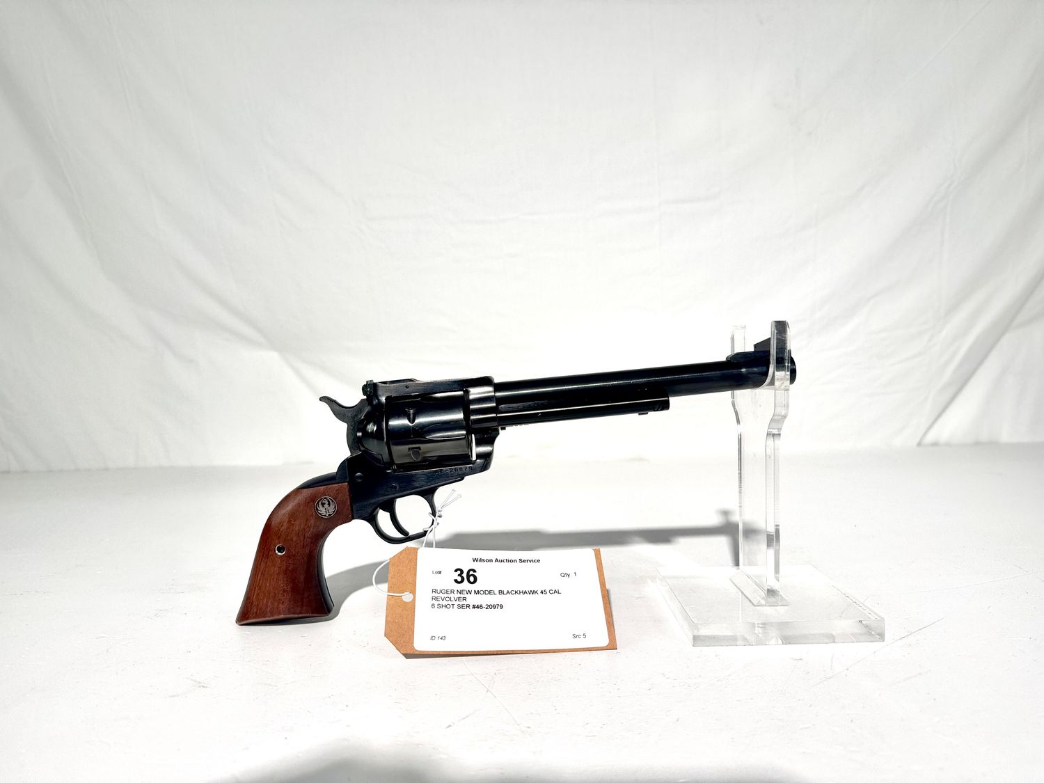 36 RUGER NEW MODEL BLACKHAWK 45 CAL REVOLVER