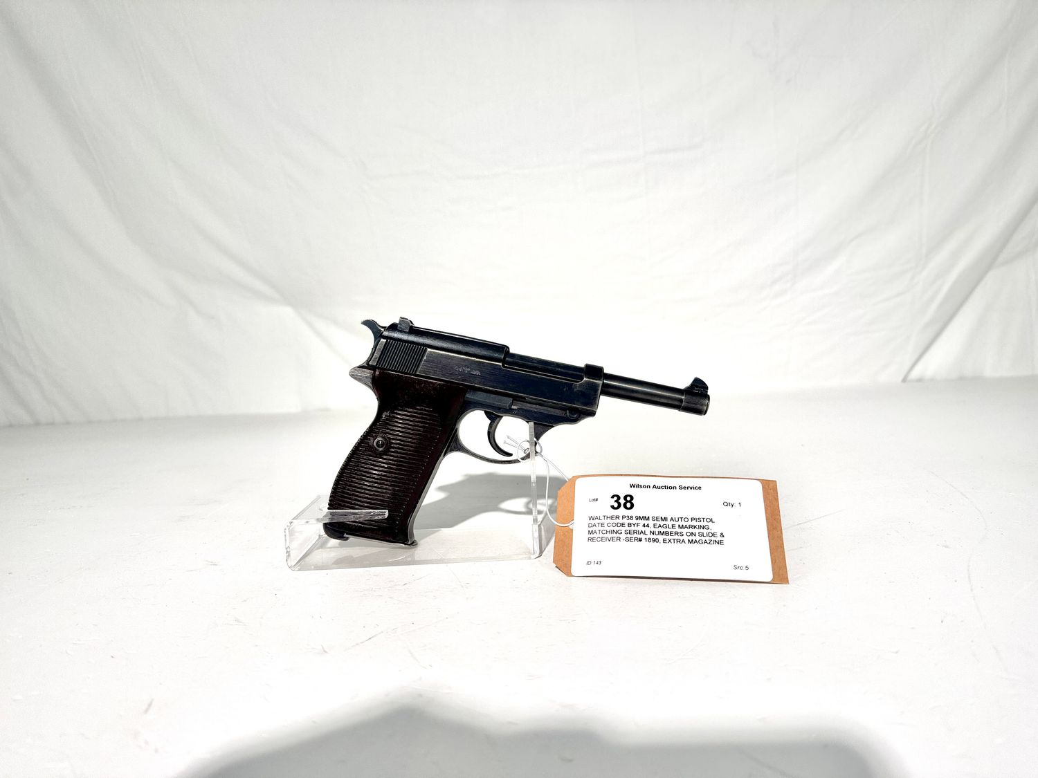 38 WALTHER P38 9MM SEMI AUTO PISTOL