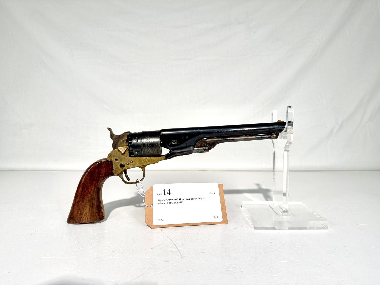 14 Rigarmi Army model 44 cal black powder revolver