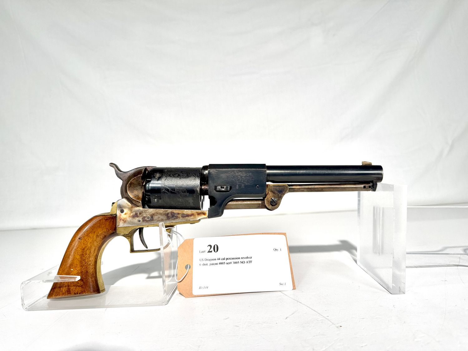 20 US Dragoon 44 cal percussion revolver