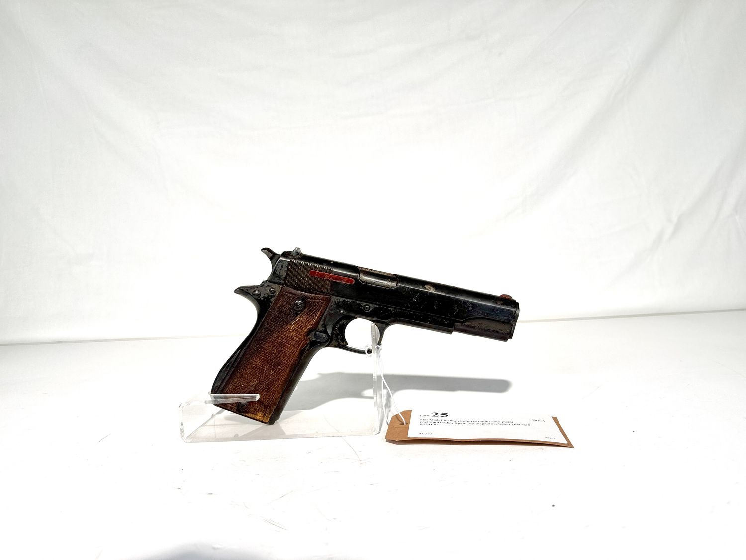 25 Star Model A 9mm Largo cal semi auto pistol