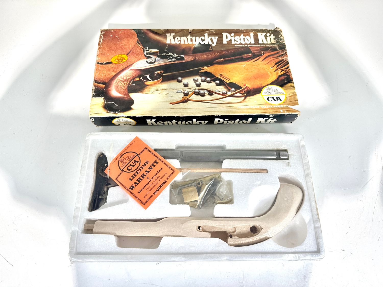 33 CVA 45 cal black powder Kentucky pistol kit