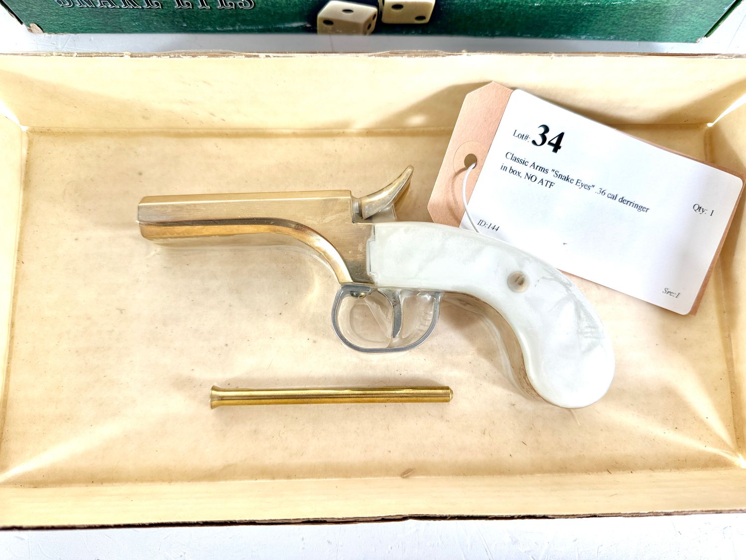34 Classic Arms "Snake Eyes" .36 cal derringer