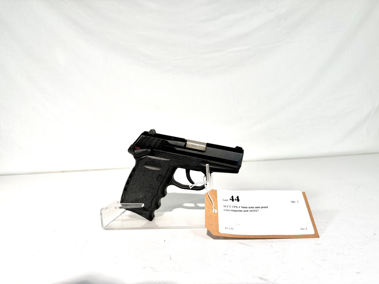 44 SCCY CPX-1 9mm semi auto pistol
