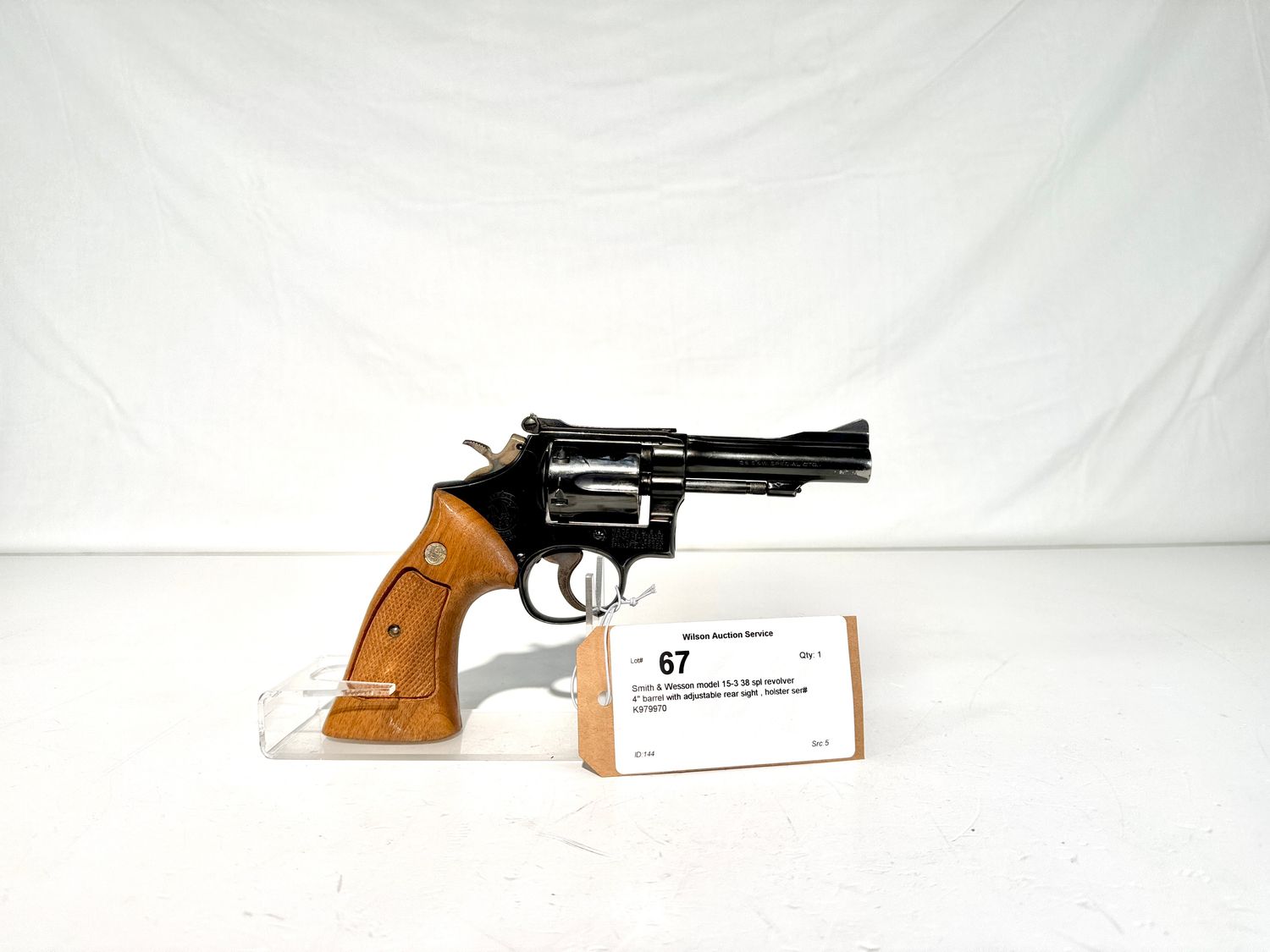 67 Smith &amp; Wesson model 15-3 38 spl revolver
