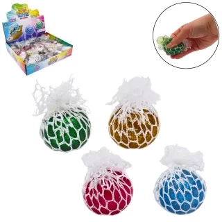 საჯმუჯნი - ბადე ბურთი პატარები ფერადი NET 4CM GLITTER 4C