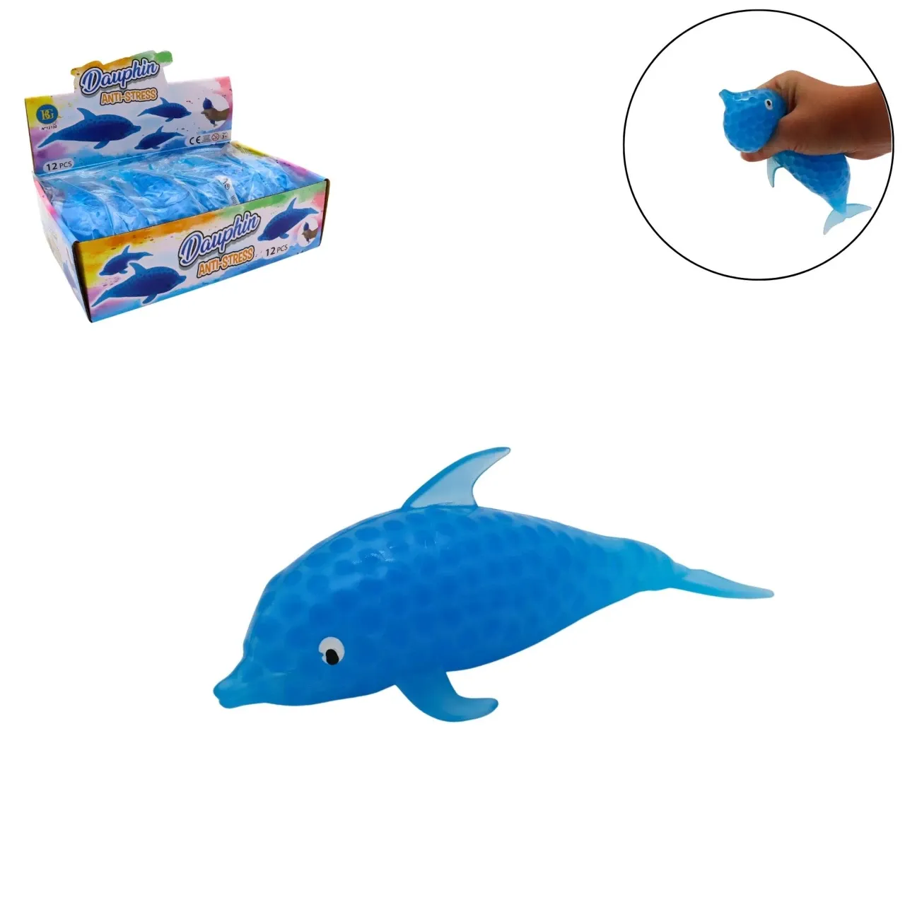 საჯმუჯნი - ბურთებიანი დელფინი  DOLPHIN W/ BEAD 17Cm