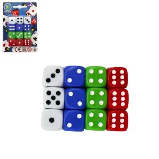 სათამაშო - კამათელი 12PCES ACRYLIC