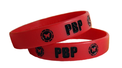 Color Filled Debossed Silicone Wristbands