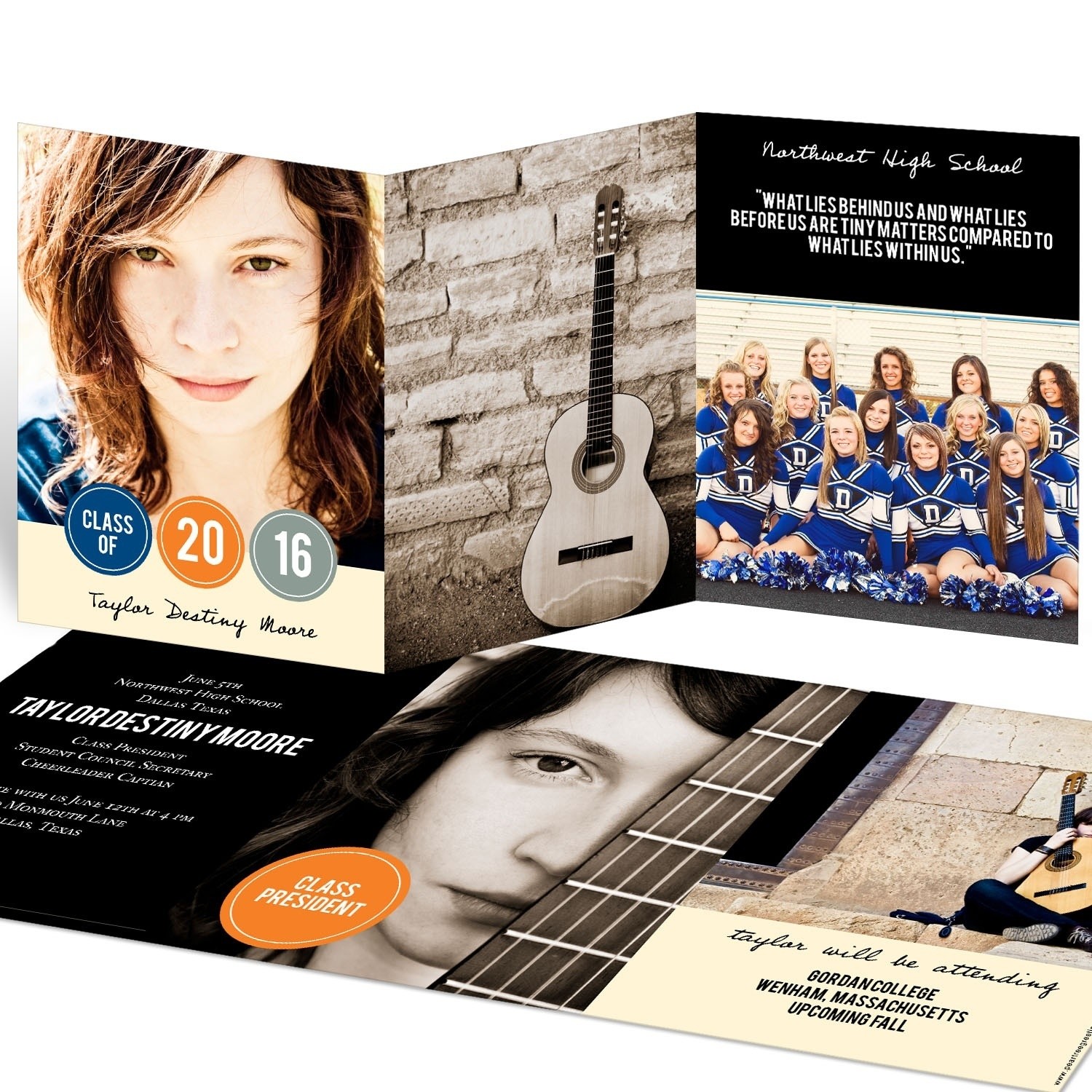 Tri-Fold Photo Graduation Announcements
