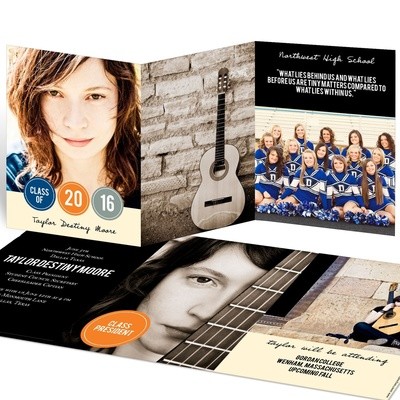 Tri-Fold Photo Graduation Announcements