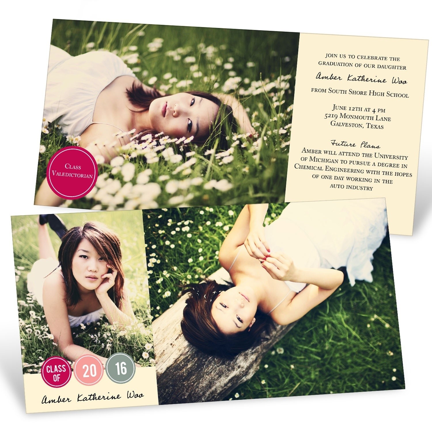 Over-sized Photo Graduation Announcements