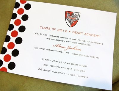 Graduation Invitation - School Colors