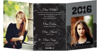 Tri-Fold Photo Graduation Announcement