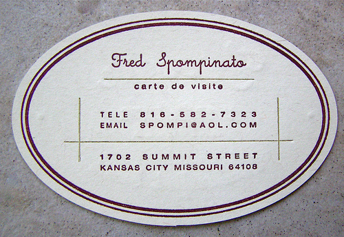 Oval Business Cards
