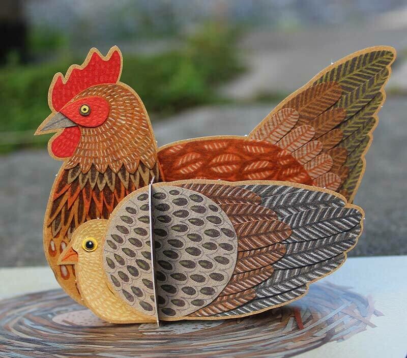 Pop out Pets - 3D Hen Card