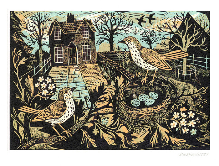 Garden Birds- Printmakers Card
