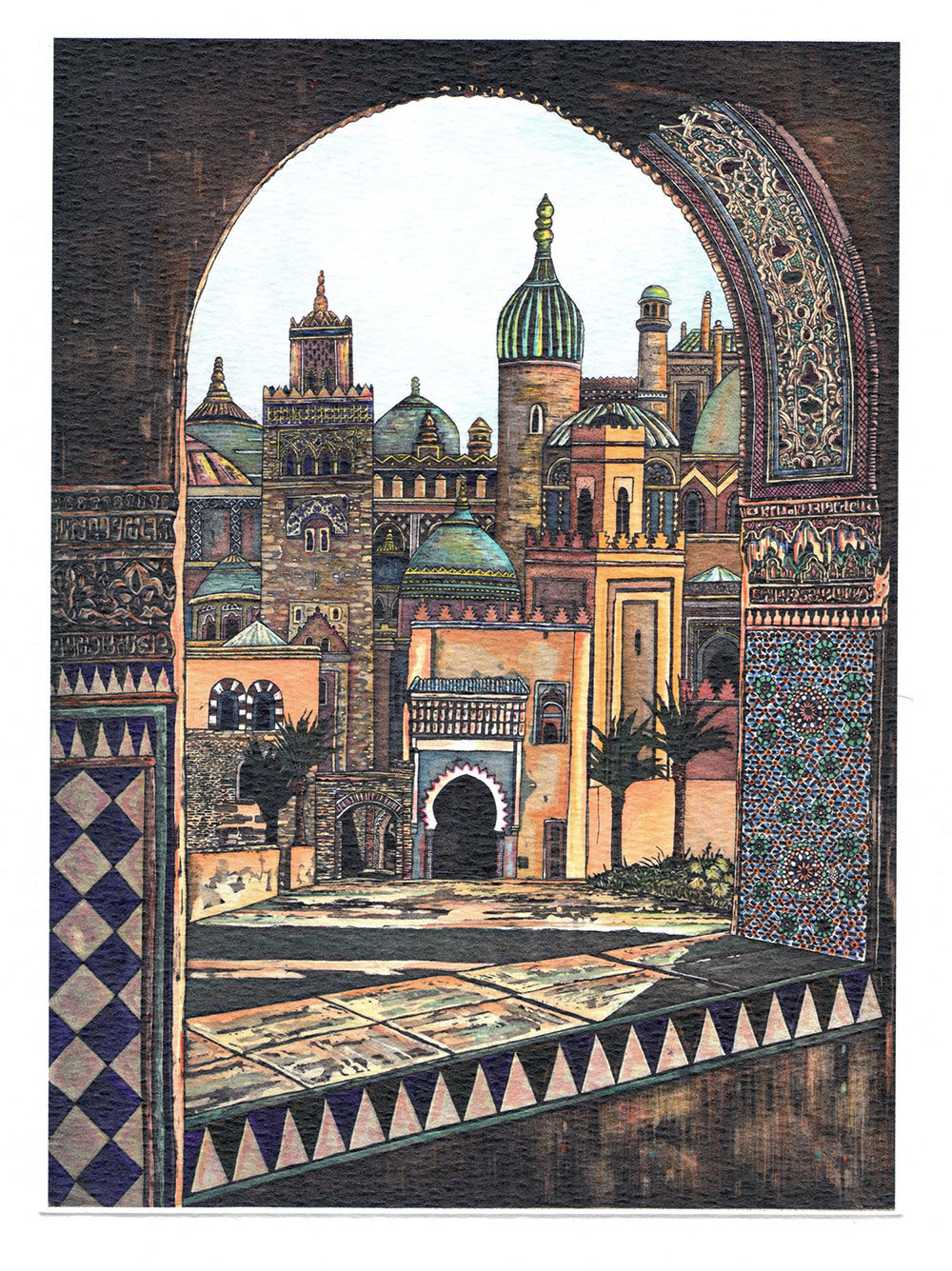 View from the Palace- Printmakers Card