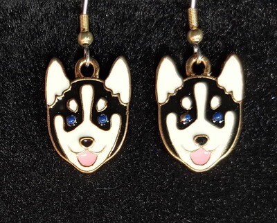 Husky Head Earrings