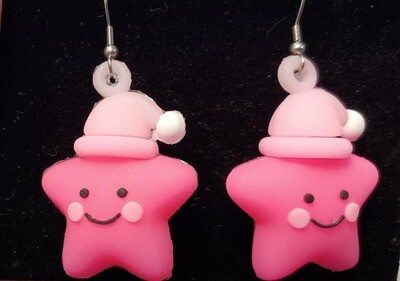 Pink Bedtime Star Earrings