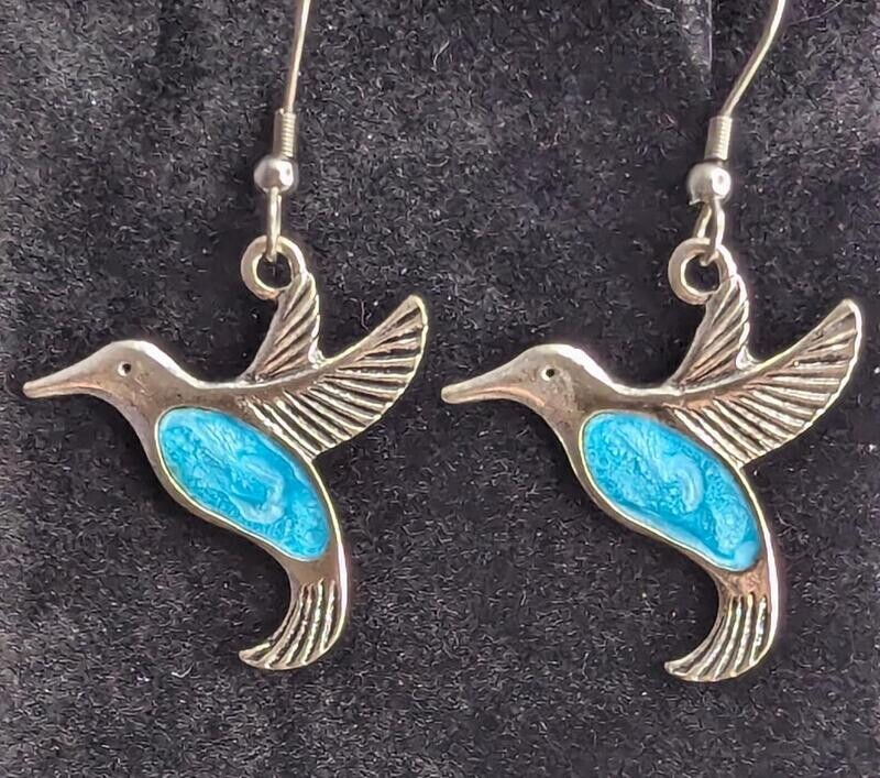 Hummingbirds with Blue Bodies