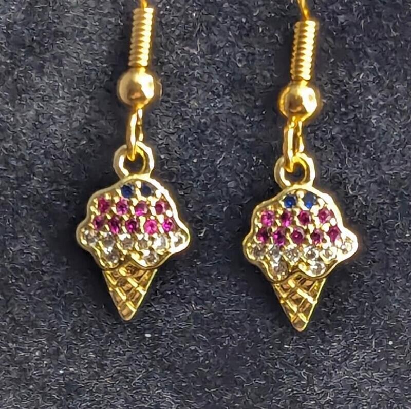 Tiny Bejeweled Ice Cream Cones