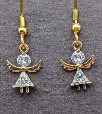 Crystal Gold Angels