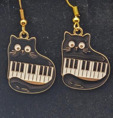 Cat and Piano Keys
