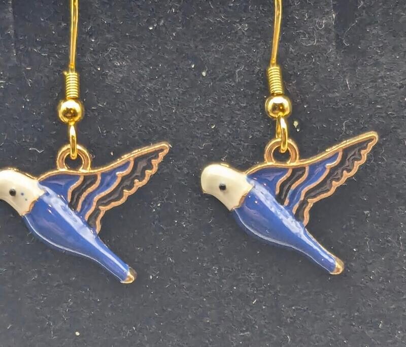 Flying Blue Parrots