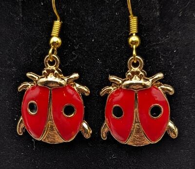 Red, Gold, and Black Ladybugs