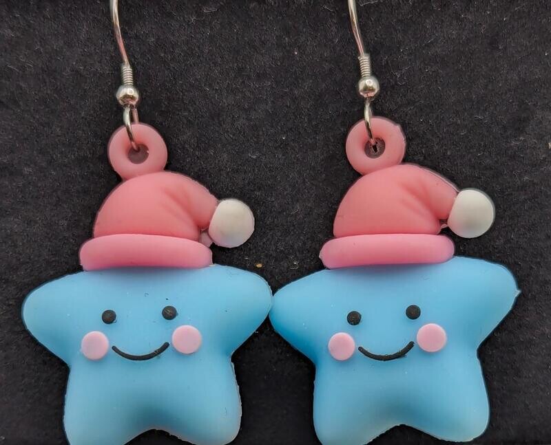Puffy Blue Stars