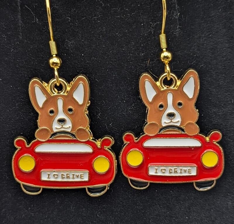 Corgies Driving Cars