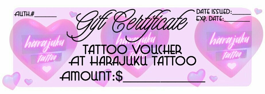Tattoo Gift Certificate $200